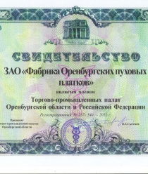 Фабрика Оренбургских пуховых платков