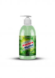 Крем-мыло «‎Жили-Мыли» Антибактериальное с аром. «Алое Вера» 0,5 л, Дозатор, Флакон