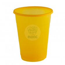 Стаканчик одноразовый 200 мл пластиковый желтый Эконом 100/42/4200