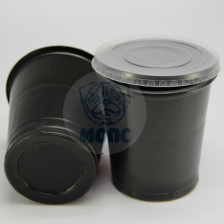 Стакан одноразовый для рассады 500 мл Бочонок черный Супер Эконом 85/20/1700