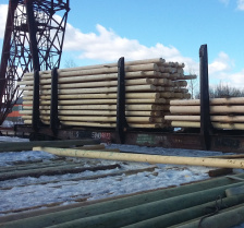 Деревянные опоры ЛЭП пропитанные 6-13 м