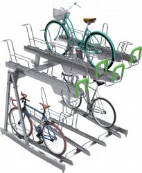 Двухуровневая велопарковка, модуль 8 мест