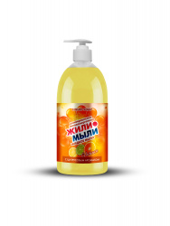 Жидкое мыло «Жили-Мыли‎» с Цитрусовым ароматом 1 л, дозатор, флакон