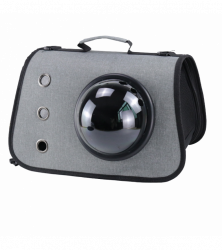 Переноска для животных, с окошком, серая, 3900