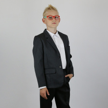 Пиджак школьный для мальчика серый Линия