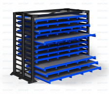 Стеллаж с модульными кассетами