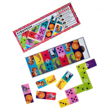 НАСТОЛЬНАЯ ИГРА ДОМИНО двустороннее, серия: ЛАПЫ, УШИ И ХВОСТЫ
