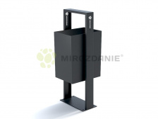 Урна парковая стальная «Magma» 30 литров, цвет графит