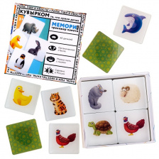 НАСТОЛЬНАЯ ИГРА МЕМОРИ light (попроще), серия: ЛАПЫ, УШИ И ХВОСТЫ