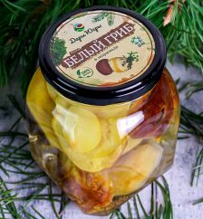 Маринованные белые грибы боровики цельные 350 г