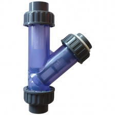 Фильтр сетчатый ПВХ прозрачный корпус уплотнения EPDM