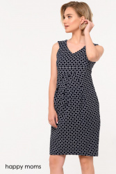 Платье для беременных черно белое