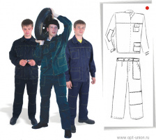Костюмы рабочие и спецодежда