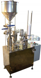 Полуавтомат фасовки, розлива жидкости в стакан АФ-600