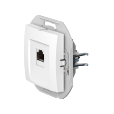 Розетка скрытой установки CADUCEUS ALING PRESTIGE компьютерная с модулем Keystone RJ45 8P8C, cat.6, FTP, механизм (FTP - экранированный) (Артикул: 60150S)