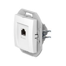 Розетка скрытой установки CADUCEUS ALING PRESTIGE компьютерная с модулем Keystone RJ45 8P8C, cat.6A, S/FTP, механизм (S/FTP - экранированный) (Артикул: 6016S)