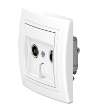 Розетка скрытой установки CADUCEUS ALING PRESTIGE с модулями Keystone 2хRJ12 6P4C, двойная, телефонная (Артикул: 613)