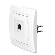 Розетка скрытой установки CADUCEUS ALING PRESTIGE компьютерная с модулем Keystone RJ45 8P8C cat.6, FTP (FTP - экранированный) (Артикул: 6150S)