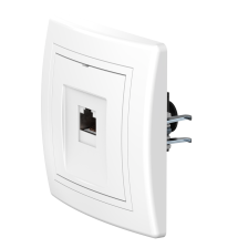 Розетка скрытой установки CADUCEUS ALING PRESTIGE компьютерная с модулем Keystone RJ45 8P8C, cat.6A, S/FTP (S/FTP - экранированный) (Артикул: 616S)
