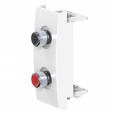 Розетка аудио 2хRCA CADUCEUS ALING MODE для скрытой проводки, механизм (Артикул: 6627)