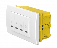 Комплект выключателей CADUCEUS ALING MODE для ванной комнаты, 10А/16А, 250В~ (Артикул: 66913)