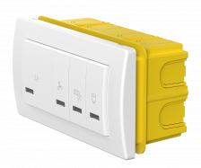 Комплект выключателей CADUCEUS ALING MODE для ванной комнаты, 10А/16А, 250В~ (Артикул: 66915)