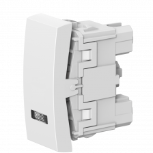 Выключатель одноклавишный CADUCEUS ALING MODE для скрытой проводки, с индикацией при включении, 10АХ, 250В~, механизм (Артикул: 6752)