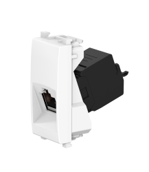 Розетка CADUCEUS ALING EXPERIENCE компьютерная, с модулем Keystone RJ45 8P8C cat.6, UTP, модульная, для скрытой проводки, механизм (Артикул: 74223) (Тип кабеля: UTP - неэкранированный)