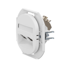 Встраиваемая двойная компьютерная розетка CADUCEUS ALING EON с модулями Keystone RJ45 8P8C cat.6 FTP, механизм (Артикул: E615S) (FTP - экранированный)