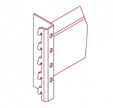 Горизонтальная балка складского стеллажа 2700х95х1,2 мм