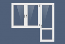 Балконный блок - двустворчатый