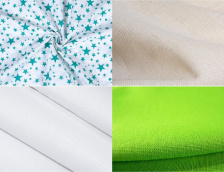 Бязь (суровая, отбеленная, гладкое крашение, в набивке)