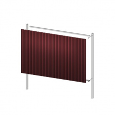 Секция Заборная С8 0.4 60х60 40х20 RAL3005 красное вино