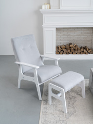 Комплект мебели кресло и пуф CHILL (базовая обивка велюр)