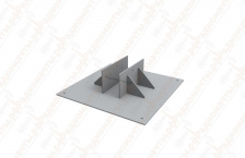 Опорная площадка для установки телескопической мачты на грунт или землю  ПО-500