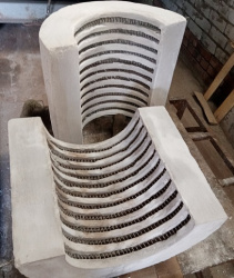 Формованый фасонный огнеупор со спиралями нагрева