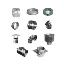 ВЕНТИЛЯЦИЯ: ФАСОННЫЕ ЧАСТИ К КРУГЛЫМ ВОЗДУХОВОДАМ