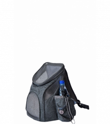 Переноска для животных, рюкзак, съемный коврик, дополнительные карманы, серая, 6718