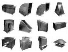 ВЕНТИЛЯЦИЯ: ФАСОННЫЕ ЧАСТИ К ПРЯМОУГОЛЬНЫМ ВОЗДУХОВОДАМ