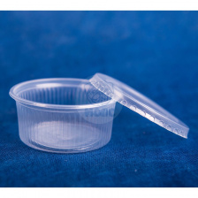Контейнер пищевой одноразовый пластиковый с крышкой 0,2 л Ф94,5х44мм 50/24/1200