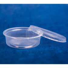 Контейнер пищевой одноразовый пластиковый 0,125 л с крышкой Ф94,5х27,5мм 50/14/700