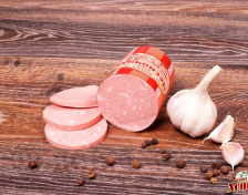 Колбаса вареная Чесночная искуственная оболочка 400гр