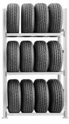 Стеллаж 200x90x50 3 полки для хранения колёс