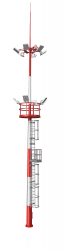 Высокомачтовые опоры и молниеотводы высотой 40м