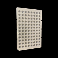 Планшет для ПЦР на 96 лунок без юбки, низкий профиль (Белый)