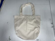 Шоппер Саржа Суровая 100% Хлопок 240г глубокая 34х43х8см Ручки 60см