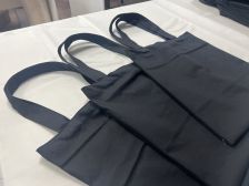 Шоппер Саржа Черная 100% Хлопок 240г 40х34см Ручки 60см