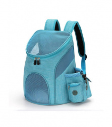 Переноска для животных, рюкзак, съемный коврик, дополнительные карманы, синяя, 6720
