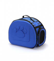 Переноска для животных, жесткий каркас, синяя, 3813