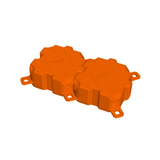 Пластиковый плавучий модуль понтона, двойной